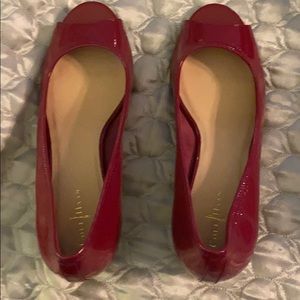 Cole Haan wedges,raspberry patent leather size 7.5